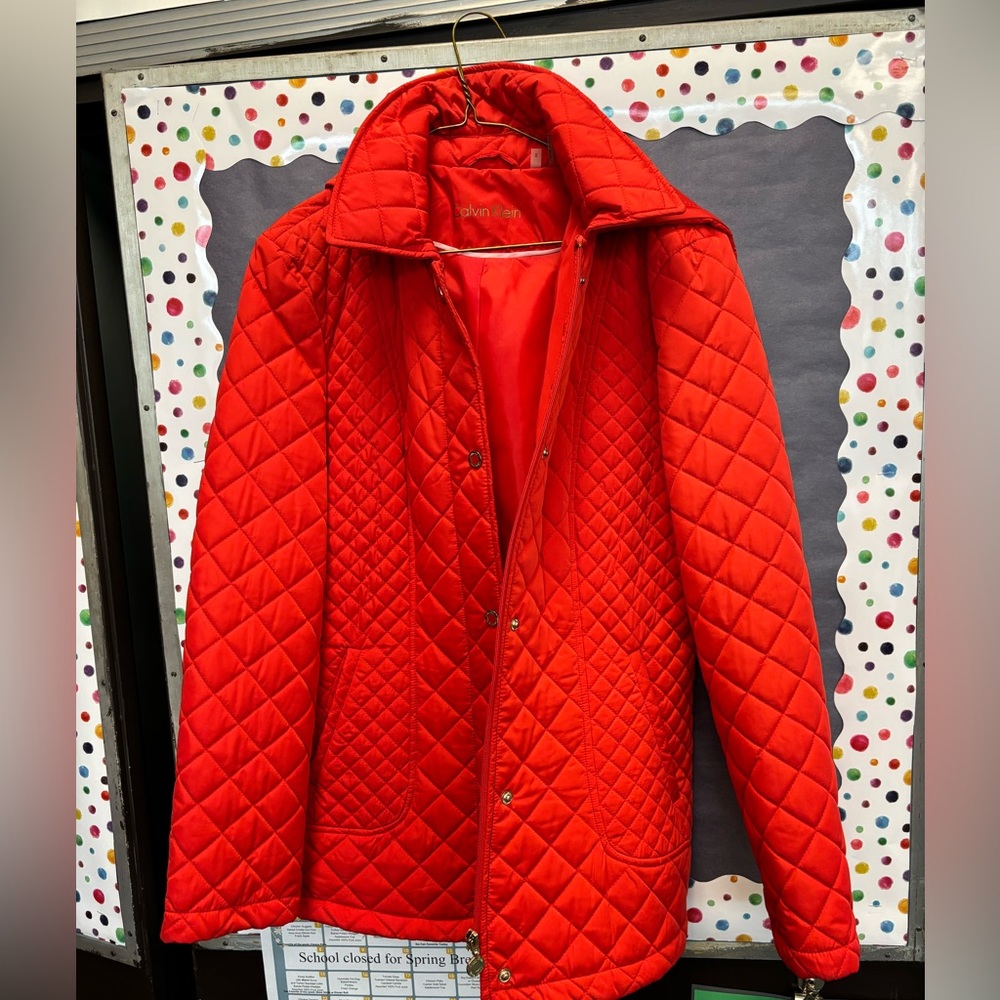 Calvin Klein women’s coat. Warm enough for winter and light enough for spring.